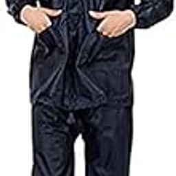 Women's Black Solid Raincoat|Rainsuit|Overcoat|Barsaati with top, Bottom, Cap and Cover-image-9