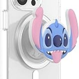PopSockets Phone Grip with Expanding Kickstand Compatible with MagSafe, Adapter Ring Included, Phone Holder, Wireless Charging Compatible, Disney - Popout Dreamy Stitch-31