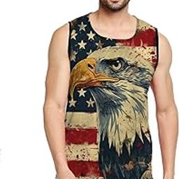 Liberty Eagle Printed Sleeeveless Sando Tank top Gym & Street wear for Men-image-63