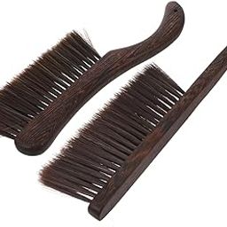 WOFASHPURET 2-Piece Wood Handle Whisk Broom Set Soft Brush Bench Duster for Bed Car Sofa Stains Rem-image-57