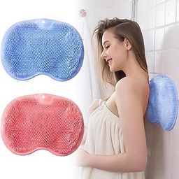 Zakudi (1Pcs) Foot Massage Cleaner Back Scrubber Mat Shower Foot Cleaner Feet Scrubber Suction Pads Silicone Bath Mat Bathroom Cleaner for Mne & Women.-image-70