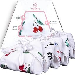 Healofy Muslin Cotton Cloth Nappies for Baby | Extra Soft, Padded, Reusable, Washable | Nappies/Langot for Boys & Girls, Unisex| GOTS Certified Fabric | Set of 5 Nappies-image-12