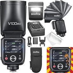 Godox V100C V100-C 100Ws TTL Camera Flash for Canon, 400 Full Power Flashes, 1.7s Recycle Time, 2.4G Wireless with External Flash, Touchscreen Flash for Canon EOS Cameras-13