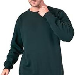 Men's Relaxed Fit Premium Cotton Fleece Sweatshirt, Stylish & Warm Crewneck Pullover Sweatshirt, Perfect for Winters-image-10