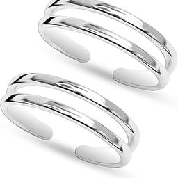 Pure Silver BIS Hallmarked Toe Ring Classic Linear Toe Rings for Women-image-40