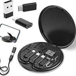 USBAdapter, Lightning to Type C Converter, Micro USB Charging Cable with US b to C Type Converter, Lightning to USB C Adapter,Multi Charging Data Cable Set Contains SIM Card Holder-Multi-Colour-31