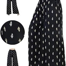 Women's Western Fit Rayon Palazzo (AB-25_Black, White, Maroon, Blue, Red, Yellow_One Size)-47