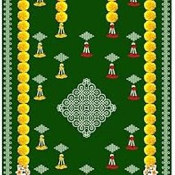 PELLISANDADI Stylish Backdrop Muggu Makar Sankranti Backdrop Cloth | for Pooja Decoration, Traditional Background Curtain Cloth | 5 Feet Height & 8 Feet Width-picture-18