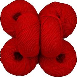 Vardhman Knitting Yarn Ntgs 100% Acrylic Wool Deep Red Baby Soft Wool Ball,Hand Knitting Wool/Art Craft Soft Fingering Crochet Hook Yarn,Needle Knitting Yarn Thread Dyed (6 Pc)-16