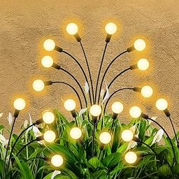 Solar Garden Lights-4Pack 32LED Outdoor Christmas Decorations Garden Light Swaying, IP65 Waterproof Solar Outdoor Lights Auto ON/Off Solar Decorative Lights for Garden, Patio, Pathway-image-53