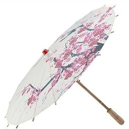 22" Handmade Oiled Paper Umbrella, Chinese Art Classical Dance Umbrella, DIY Chinese Classical Plum Blossom Handmade Umbrella, for Wedding Parties Photography Costumes Cosplay (Plum Blossom)-image-30