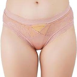 Women's Shiny Sexy G-String Cotton Panty M Size, Fit for Waist 32, 34-Pink-image-64