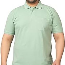 Polo Neck Plus Size Half Sleeves Men's Tshirts-image-54