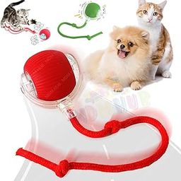 MDM HUB Interactive Cat Toy - Cat Toys for Indoor Cats Smart Silicone Rolling Ball with Tail,Bird Sound,Obstacle Avoidance and Motion Activated (Multicolor) (Large, HIGH Speed)-11