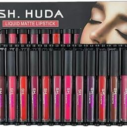 SH.HUDA Creamy Matte Beauty Liquid Lipstick Set of 12 Pcs Multicolor Lipsticks for Women-image-66