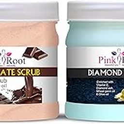 Pink Root Chocolate Scrub 500gm with Diamond Cream 500gm-image-99