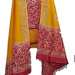 Women's Cotton Silk Batik Print Unstitched Salwar Suit Dress Material with Duputta-image-40
