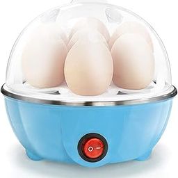 KITCHEN SUNRAY Electric Egg Boiler Automatic Electric Smart Egg Boiler Machine With Auto Shut Off, 350 Watts Stainless Steel Heating Plate Capacity Of 7 Eggs Kitchen Appliances (Blue)-11