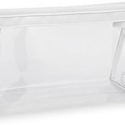 GLUN ® Stationary Transparent Pouch with Zipper Closing for Girls & Boys,Pouch for School,Collage,Office,Cosmetic Use Bag for Women,Multi-Purpose Bag,White-20