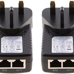 MERISHOPP 2Pieces UK Plug Poe Power Supply 48V 0.5A Over Ethernet Switch Router|Consumer Electronics | Home Surveillance | Cables Adapters & Connectors-17