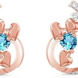 925 Sterling Silver Heart Pendant Earring Chain Jewellery Set | Rose Gold Rhodium Plated, Swiss Zirconia | Gift for Women & Girls-image-24