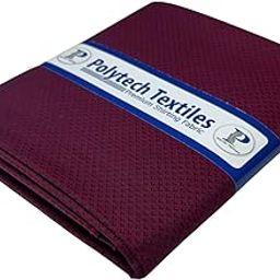 Polytech Textiles Premium Shirting Fabric, 59-Red Navy Both Sided Dobby, Unstitched-8