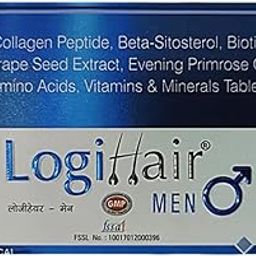 Logihair Men Tablet, vitamins & minerals,Collagen, Green tea extract, Tablets for Men's (Pack of 1)-image-12