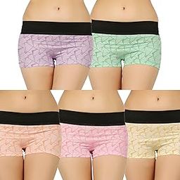 Women Regular Cotton Blend Printed Tummy Tucker Boyshorts/Panty (Pack of 5)-picture-13