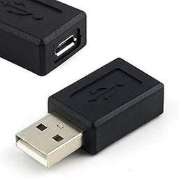 ikis - Micro USB Female to USB 2.0 Type-A Male Connector Adapter Converter for EKYC Fingerprint KYC Powerbank Charge Sync OTG Morpho 1300 E2, E3/Mantra MFS100/Startek FM 220/Cogent/Secugen Pro 20-12