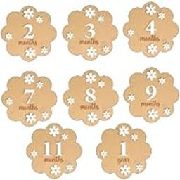SVM CRAFT® 12Pcs Baby Monthly Milestone Cards pink, Baby Girl or Baby Boy Newborn Gifts, BABY milestone stickers , Wooden Monthly Baby Milestone Markers, 3 D Wooden Milestone Discs, Baby Photoshoot Items,Milestone Cards for New Born Wooden,Baby Milestone Cards-image-77