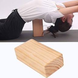 The Yogis™ Wooden Yoga Block, Eco-Friendly Pure Wood Yoga Block Brick, Provides Stability, Balance and Flexibility, for Yoga, Workout, Fitness & Gym Large Size - 9×5×3Inch PC -1-18
