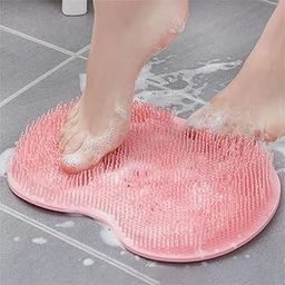 Shower Foot Scrubber Mat Back Washer Exfoliating Bath Wash Pad Wall Mounted Slip Suction Cups for Use in Cleaner for Use in Feet Scrubbers Foot Roller (1PCS)-image-56