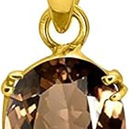 3 to 12.50 ratti Natural Smoky Quartz Locket asthdhatu for Men and Women-49
