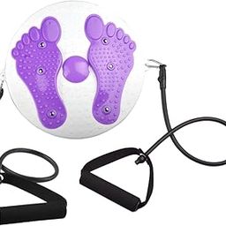 ATORSE Waist Twisting Disc Board Home Gym Use Fitness Workout Core Ab Twister Board Purple with Rope-image-20