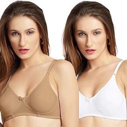 Women Girls Full Coverage Seamless Cotton Bra - Pack of 2-picture-31