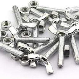 MEC® M10 Butterfly Wing Bolt Fasteners With Hex Nut Zinc Plated -10Set (M10x30mm)-image-36
