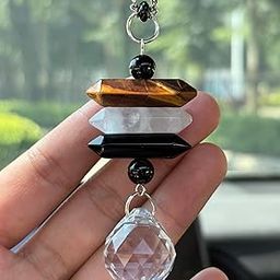 Crystal Car Charm Rear View Mirror Accessories for Momen Lucky Car Hanging-image-78