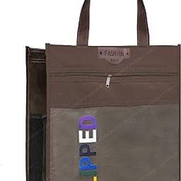 FunBlast Hand Bag for Women, Girls and Children – Travel Accessories Carrying Bag, Multi-Purpose Double Layer Zipper Bag, Large Size Lunch Bag, Tote Bag, File Bag, Office Bag-image-8