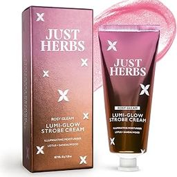 Just Herbs Lumi Glow Strobe Cream with Lotus & Sandalwood (Rosy Gleam, 30 g)-3
