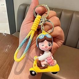 Cute Anime Cartoon Character Silicone 3D Key Chain with Strap Charm & Metal Hook, Merchandise Attractive Key Rings Gift for Kids Girls Boys Men & Women-image-99