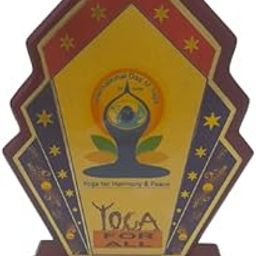 TROPHYwala Yoga Day Wooden Trophy 7 Inch Pack of 3-image-15