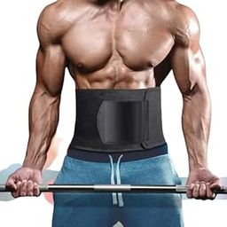 Sweat Belt, Stomach Belt for Men and Women Non-Tearable, Sauna Waist Trainer Weight Lose Belt, Exercise Belt Tummy (Pack of 1) Black-image-87