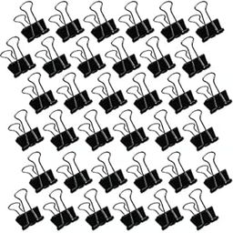 Bambalio Binder Clips 25mm Black Set of 3 Dozen (36 Pieces)-15