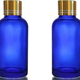 Devinez (Pack of 2) Multipurpose Refillable Blue Color Round Glass Bottle, 30 ml with Golden Cap and V Drop Nozzle for Cosmetics, Serum, Essential Oils, Blends, Skin Care, Travel, Toners & DIY-picture-9