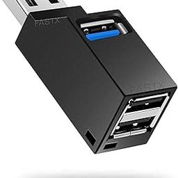 Black, usb extender hub 3.0 plug & play Hi speed USB A male to 3 port female USB data sync adapter splitter suitable for laptop, computer, keyboard, mouse etc-19