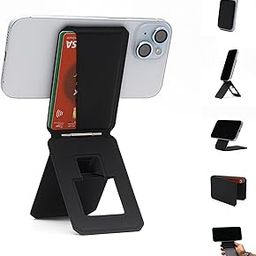 PixelCraft Tripod 360 4in1 Wallet/Stand/Tripod/Selfie Stick, Compatible with MagSafe for iPhone 16/15/14/13/12, Other Smartphones with Included Metal Ring (Black)-27