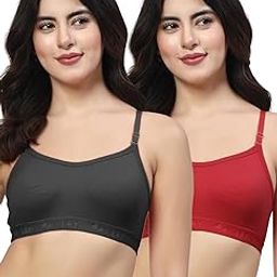 Black, Maroon Seamless Non Padded Sports Bra-picture-41