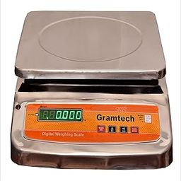 GRAMTECHNOLOGY Stainless Steel Weighing Scale 50kg Steel F/B, Weight Machine for Shop, Factory, kirana Shop, Sweet shop and other uses [30kg 50kg]-picture-10