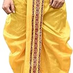 Men's Ready To Wear (Pant System) Marwadi Dhoti For Marriage, Pooja, Festival etc. (GC005)-34