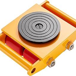 VEVOR Machinery Skate Dolly, 8818 LBS/4T Industrial Machinery Mover, Heavy Duty Carbon Steel Machinery Moving Skate with 4 PU Wheels and 360° Rotation Non-Slip Cap for Warehouse, Workshop, Factory-image-34